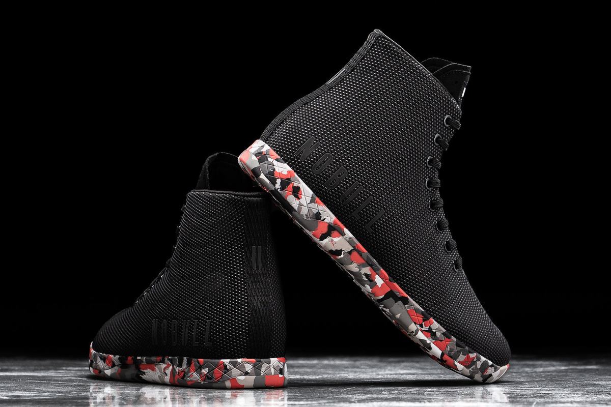 Nobull Superfabric High-Top Men's Trainers Black | Australia (LX8671)